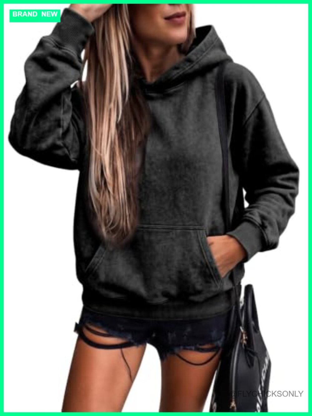 Oversized Acid Wash Hoodie Kangaroo Pocket Pullover Sweatshirt